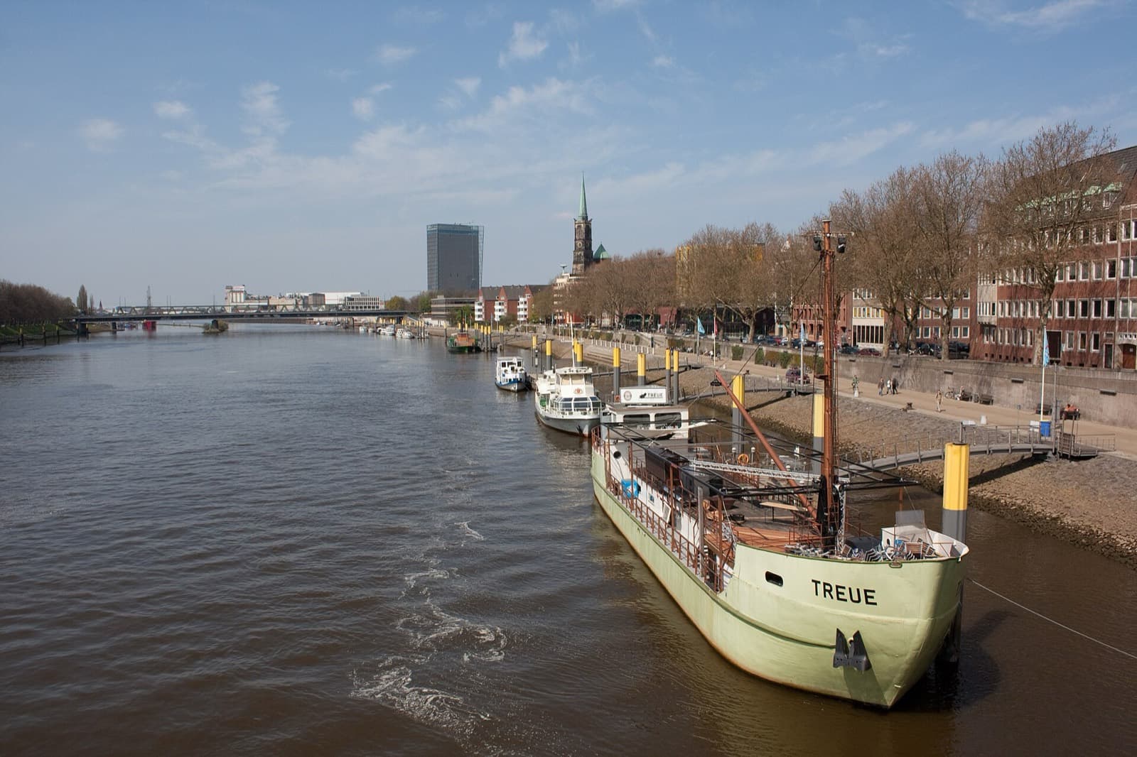 The Schlachte on the Weser in Bremen