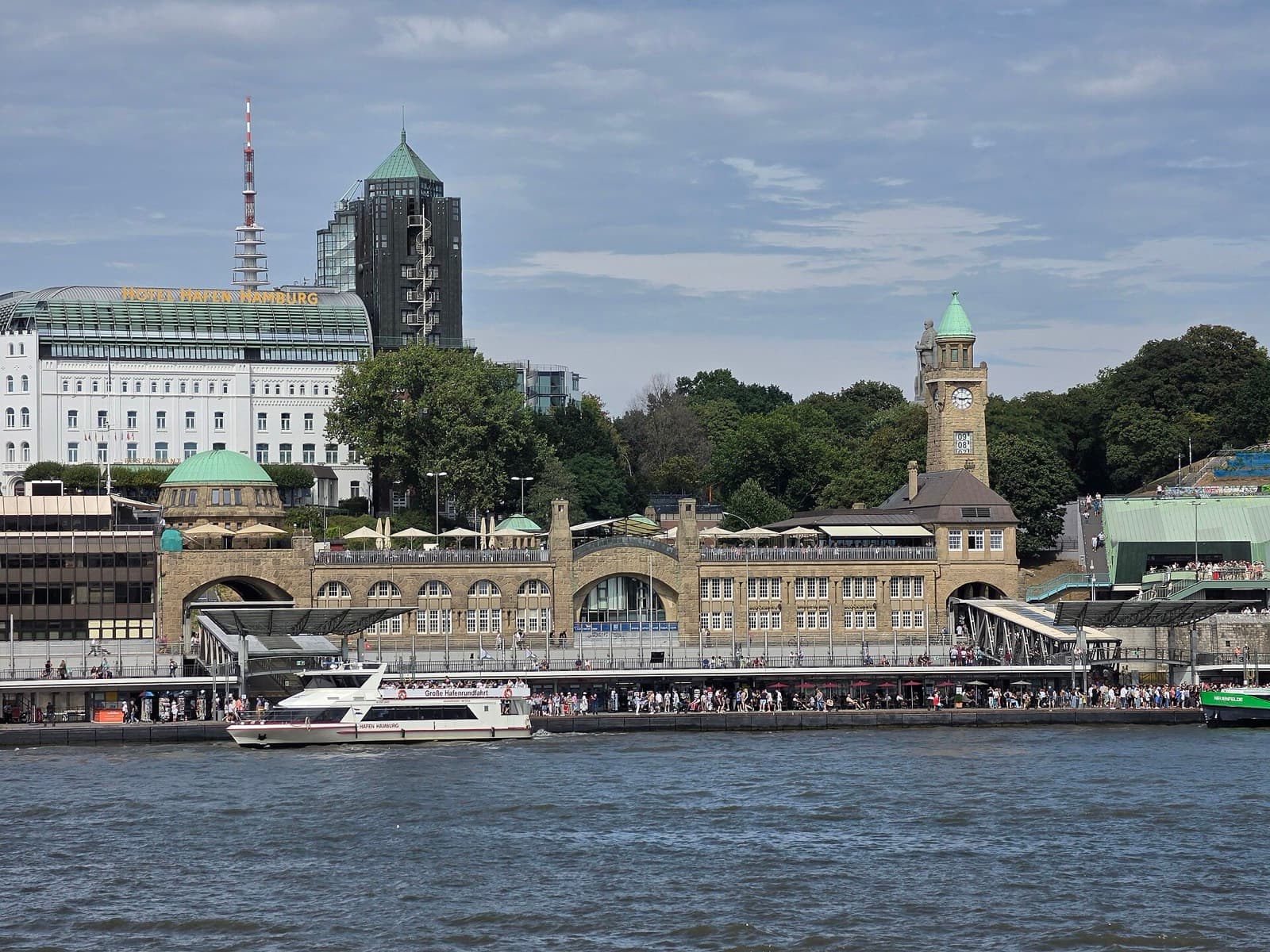 St. Pauli Landungsbrücken on the Elbe in Hamburg